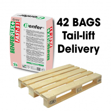 Benfer BenferFlex +S1 FAST High Yield Rapid Set Flexible Adhesive 25kg Grey (Full 42 Bag Pallet)